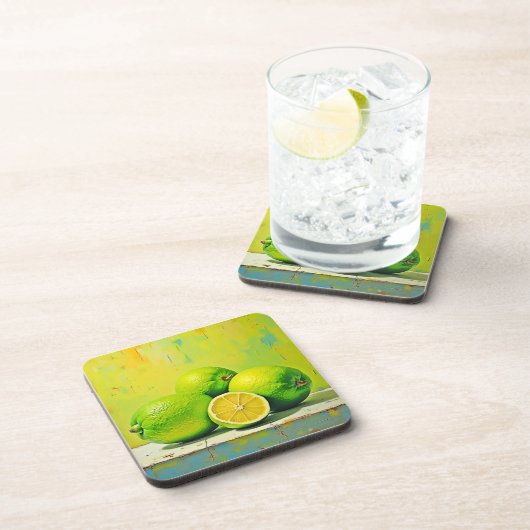 Limes' Bright Summer Pop Design Bier Onderzetter (Rechterzijde)