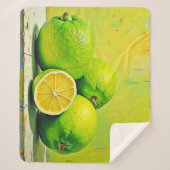 Limes' Bright Summer Pop Design Sherpa Deken (Voorkant)
