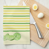 Limes en Gele & Groene Strepen Theedoek (Quarter Fold)