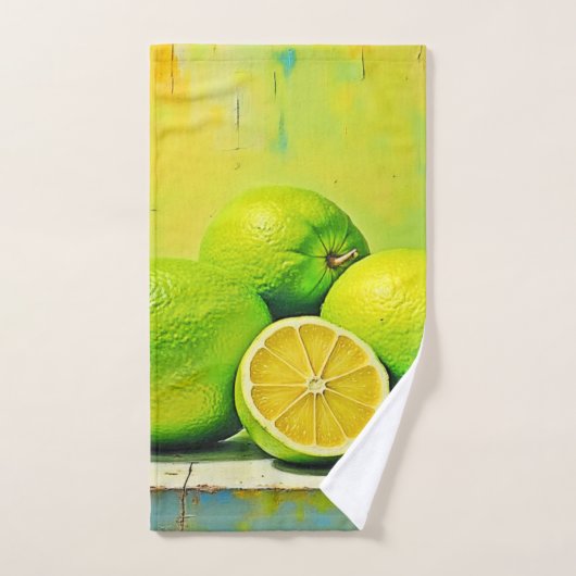 Limes' heldere zomer Pop ontwerp Bad Handdoek (Handdoek)
