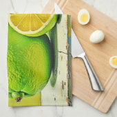 Limes' heldere zomer Pop ontwerp Theedoek (Quarter Fold)