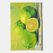 Limes' heldere zomer Pop ontwerp Theedoek (Verticaal)