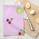 Limes Kersen Cocktails Roze Theedoek (Quarter Fold)