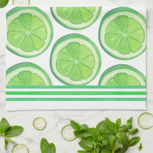 Limes - Serviette de cuisine (Plié)