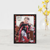 LIMES veranderen in SMILE en lachen Kaart (Gele Bloem)