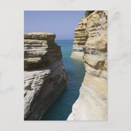Limestone Rocks Rocks op het eiland Korfoe Briefkaart (Voorkant)