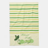 Limieten en geel- en groene strepen, speciaal aang theedoek (Verticaal)