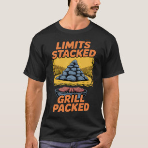 Limieten Gestapelde Grill Gevulde Duif Jagen Jager T-shirt