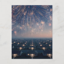 Liminale Suburbane Vuurwerk Nacht