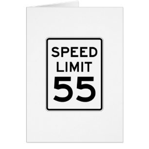 Limitation de vitesse signe de 55 M/H