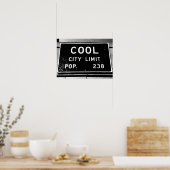 Limite de la ville cool - Panneau routier - Poster (Cuisine)