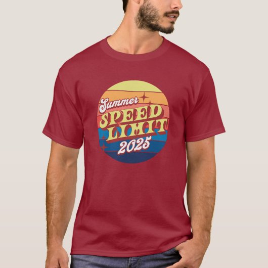 Limite de vitesse Été 2025 Rétro Sunset T-Shirt (Devant)
