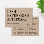 Limite minimale des extensions Eyelash Lash Carte  (Bureau)