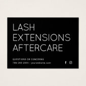 Limite minimale des extensions Eyelash Lash Carte  (Devant)