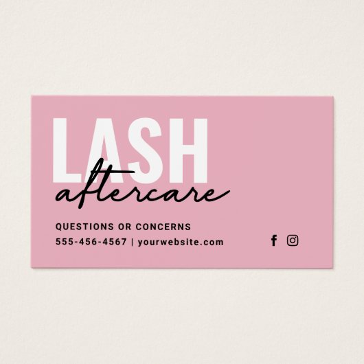 Limite minimale des extensions Eyelash Lash Carte  (Devant)