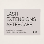 Limite minimale des extensions Eyelash Lash Carte  (Devant)