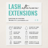 Limite minimale des extensions Eyelash Lash Carte (Devant & derrière)