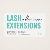 Limite minimale des extensions Eyelash Lash Carte  (Devant)