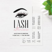 Limite minimale des extensions Eyelash Lash Carte  (Bureau)