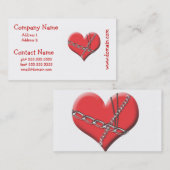 Limite par des cartes de visite d'amour (Devant / Derrière)