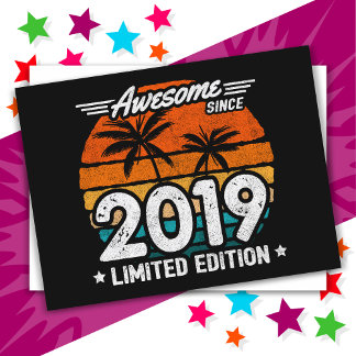 Limited Editie Retro Geweldig Sinds 2019 Geboren Briefkaart