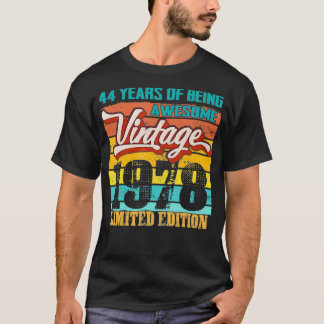 Limited Edition 1978 44-jarige Funny 44th schattig T-shirt