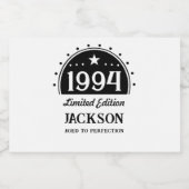 Limited Edition 30th Verjaardag Likeurfles Etiket (Enkel label)