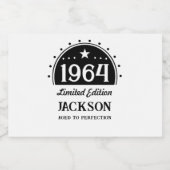 Limited Edition 60th Verjaardag Likeurfles Etiket (Enkel label)