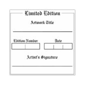 Limited Edition Art Stamp Rubberstempel (Afrduk)