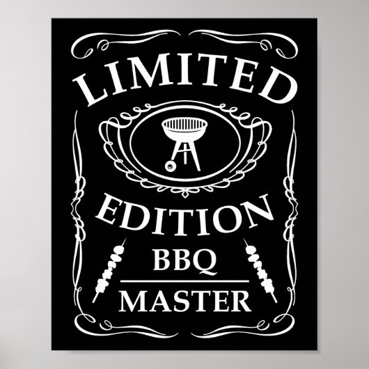 Limited Edition BBQ Master Smoker Grill Barbecue L Poster (Voorkant)