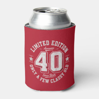 Limited Edition Geweldige 40e Verjaardag Rood Blikjeskoeler