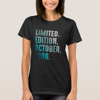 Limited Edition October 1986 Retro Vintage 1986 T-shirt