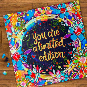 Limited Edition Quote Modern Fun Floral Inspiring Legpuzzel