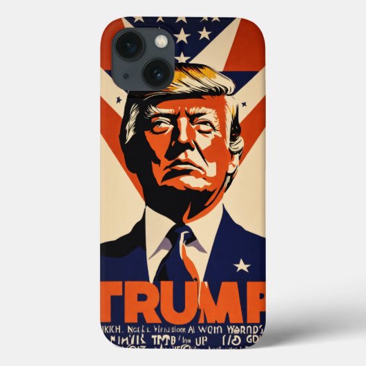 Limited Edition Trump campagne iPhone Case (Achterkant)