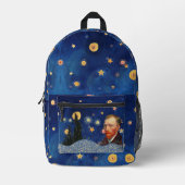 Limited Edition Van Gogh Starry Night Backpack Bedrukte Rugzak (Voorkant)