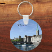 Limmat River in Zürich Sleutelhanger (Voorkant)