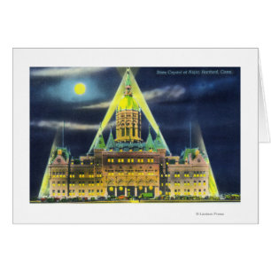 L'immeuble du Capitole de l'État la nuit