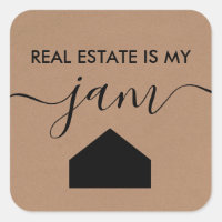 L'immobilier est ma confiture étiquette de cadeau,