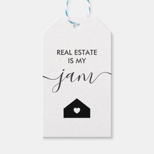 L'immobilier est mon étiquette cadeau de confiture (Devant)