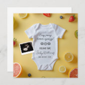 Limmon minimaliste 2e Faire-part bébé (Devant / Derrière)