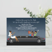 Limo Bachelorette Kaart (Staand voorkant)