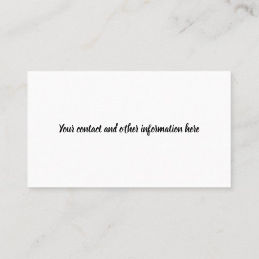 Limo- en bestuurdersservice-Visitekaartjes Visitekaartje (Achterkant)