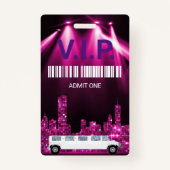 Limo Pass Party Pass, VIP, Invitation, glitter Badge (Voorkant)