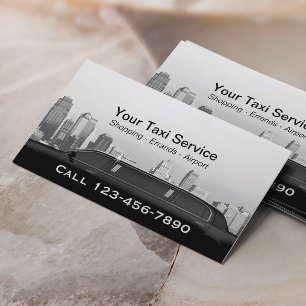 Limo & Taxi Driver Modern City Professional Auto Visitekaartje