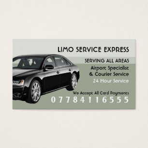 Limo Taxi Service Airport and Station Price List Visitekaartjes