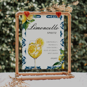 Limocello Spritz Lemon Positano Vrijgezellenfeest Poster