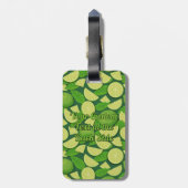 Limoen Achtergrond Bagagelabel (Achterkant verticaal)