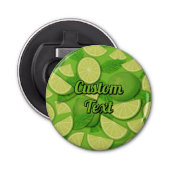 Limoen Achtergrond Button Flesopener (Voorkant)