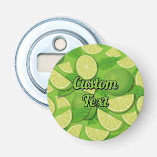 Limoen Achtergrond Button Flesopener