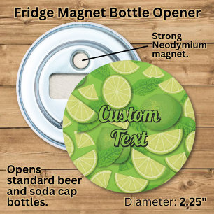 Limoen Achtergrond Button Flesopener